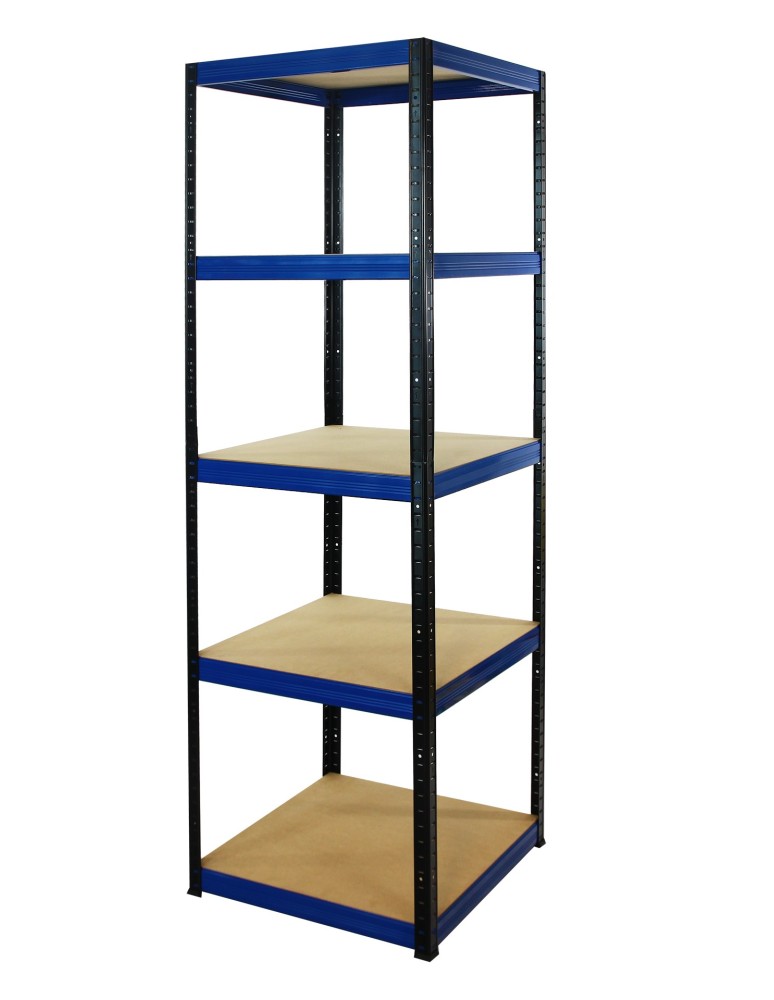Regały - Regał Helios 180x60x60 cm 5 półek/175kg Czarno-Niebieski - product b2b.wamar.biz 1