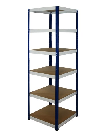 Regały - Regał Helios 196x50x50 cm 6 półek/175kg Czarno-Niebieski - product 7