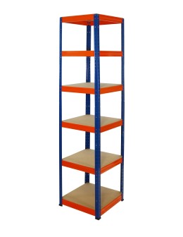 Regał Helios 213x40x40 cm 6 półek/175kg Czarno-Pomarańczowy - product 2