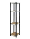 Regał Helios 180x30x30 cm 4 półki/175kg Czarno-Biały