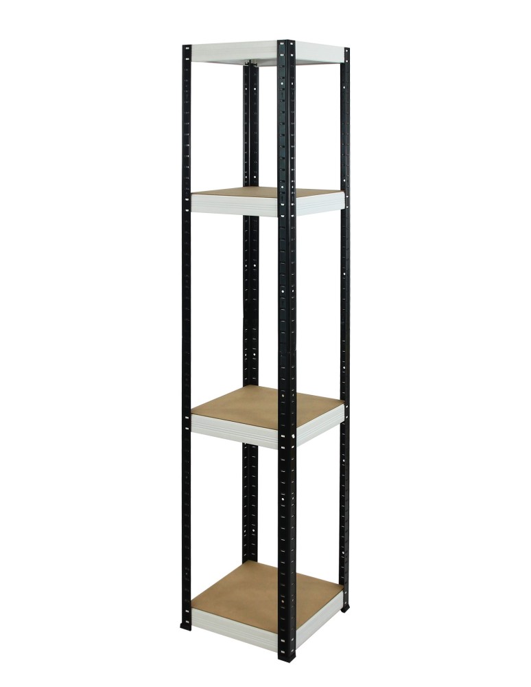 Regały - Regał Helios 180x35x35 cm 4 półki/175kg Czarno-Biały - product b2b.wamar.biz 1