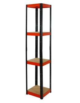 Regał Helios 180x35x35 cm 4 półki/175kg Czarno-Biały - product 2