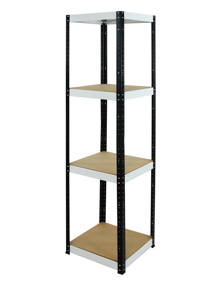 Regały - Regał Helios 180x40x40 cm 4 półki/175kg Czarno-Biały - product b2b.wamar.biz 1