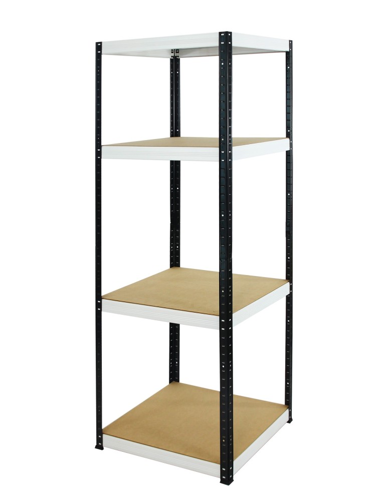 Regały - Regał Helios 180x60x60 cm 4 półki/175kg Czarno-Biały - product b2b.wamar.biz 1