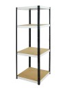 Regał Helios 180x60x60 cm 4 półki/175kg Czarno-Biały