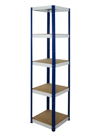 Regały - Regał Helios 180x40x40 cm 5 półek/175kg Czarno-Biały - product 6