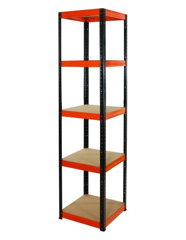 Regał Helios 180x45x45 cm 5 półek/175kg Czarno-Pomarańczowy - product 2