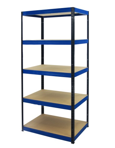 Regały - Regał Helios 196x90x45 cm 5 półek/350kg Niebiesko-Pomarańczowy - product 14