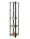 Regał Helios 196x35x35 cm 5 półek/175kg Czarno-Biały