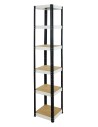 Regał Helios 196x30x30 cm 6 półek/175kg Czarno-Biały
