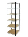 Regał Helios 196x60x60 cm 6 półek/175kg Czarno-Biały