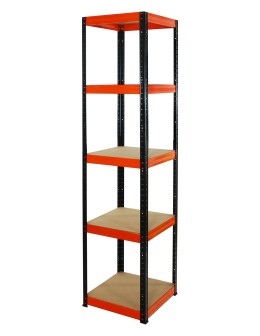 Regał Helios 213x45x45 cm 5 półek/175kg Czarno-Biały - product 2