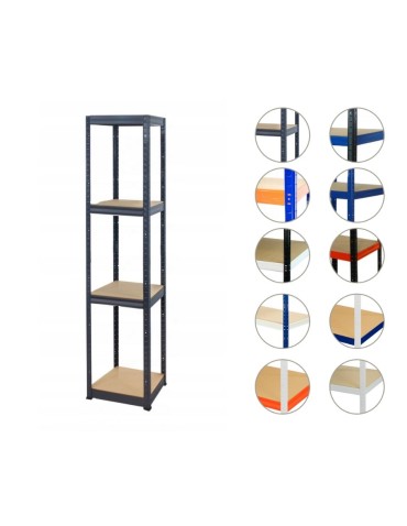 Regał metalowy regał magazynowy garażowy HELIOS premium 180x035x35 4 półki