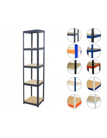 Regał metalowy regał magazynowy garażowy HELIOS premium 213x035x35 5 półek