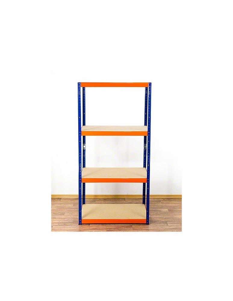 Regały - Regał Helios 180x90x60 cm 4 półki/350kg Niebiesko-Pomarańczowy - product b2b.wamar.biz 1