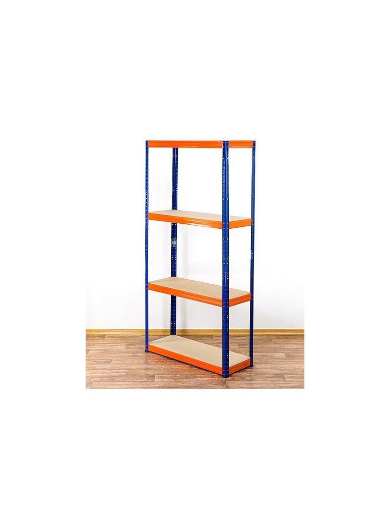 Regały - Regał Helios 180x100x30 cm 4 półki/350kg Niebiesko-Pomarańczowy - product b2b.wamar.biz 1