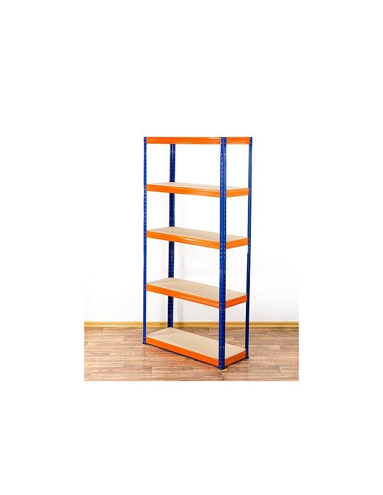 Regały - Regał Helios 180x100x40 cm 5 półek/350kg Niebiesko-Pomarańczowy - product b2b.wamar.biz 1