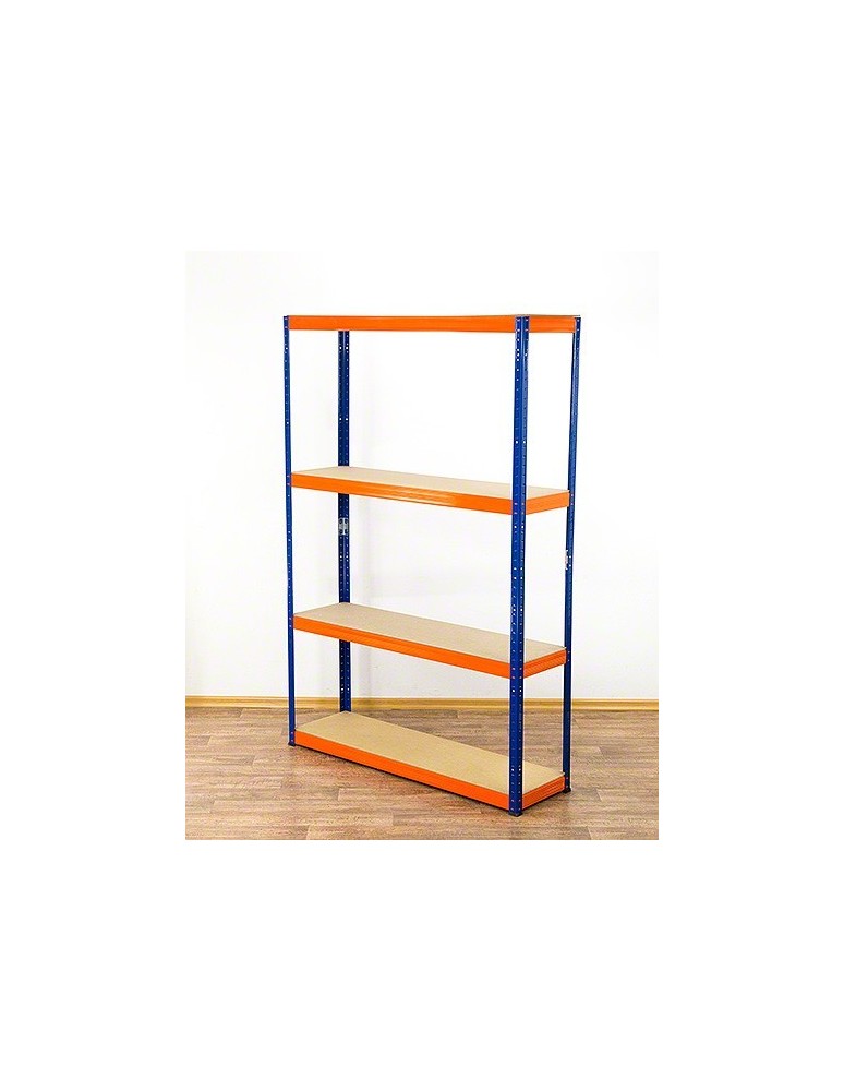 Regały - Regał Helios 180x120x35 cm 4 półki/350kg Niebiesko-Pomarańczowy - product b2b.wamar.biz 1