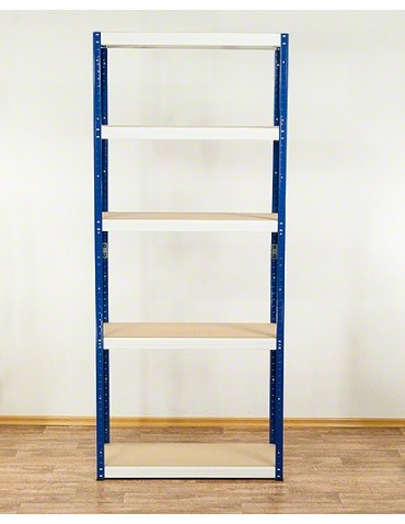 Regały - Regał Helios 196x100x35 cm 5 półek/175kg Biało-Biały - product 6