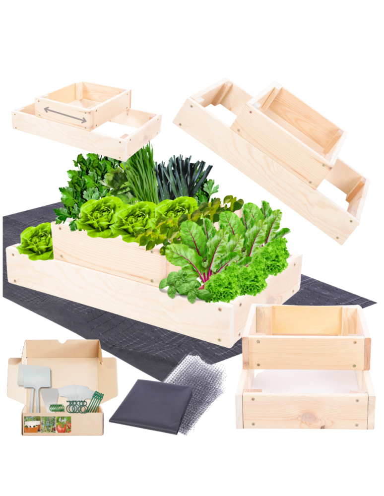 Grządki kaskadowe - Skrzynia na warzywa regulowana skrzynie na warzywniak donice 18x60x30 - product b2b.wamar.biz 1