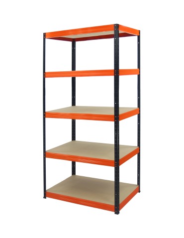 Regały - Regał Helios 196x100x50 cm 5 półek/350kg Czarno-Niebieski - product 13