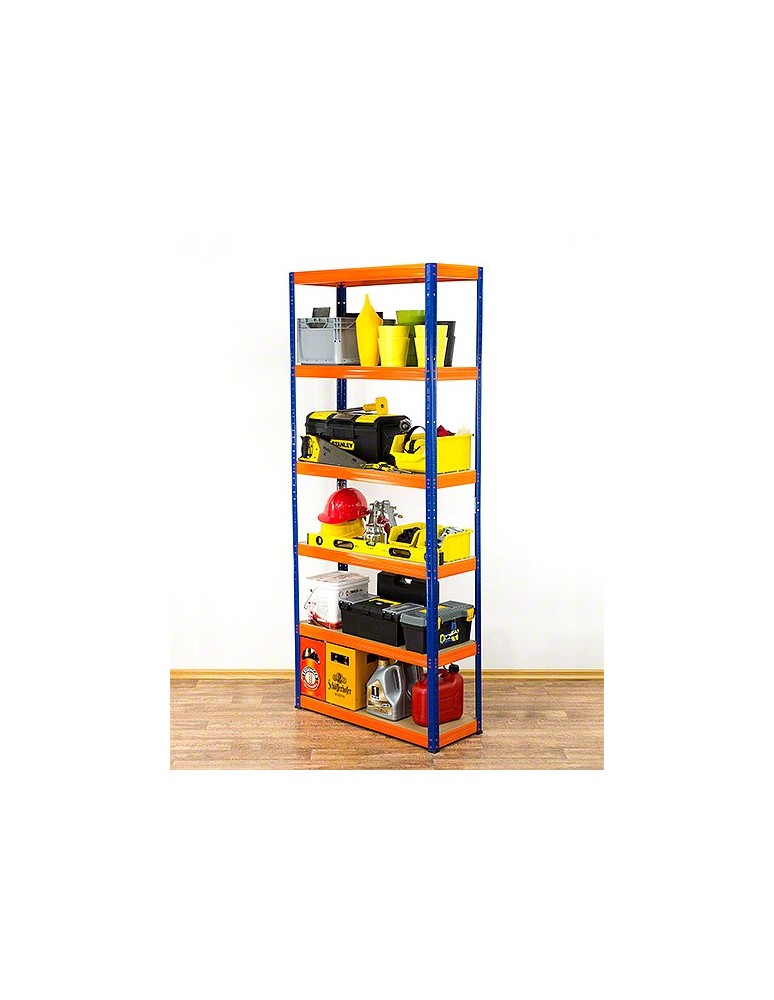 Regały - Regał Helios 196x100x30 cm 6 półek/175kg Biało-Biały - product b2b.wamar.biz 5