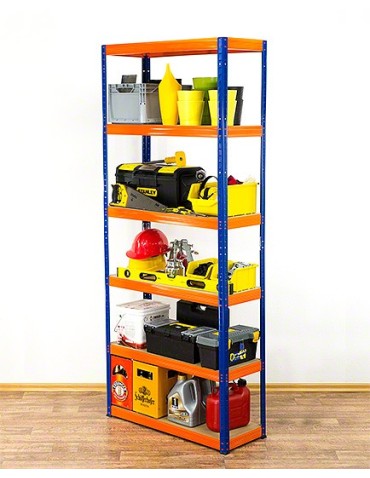 Regały - Regał Helios 196x100x35 cm 6 półek/175kg Biało-Biały - product 5