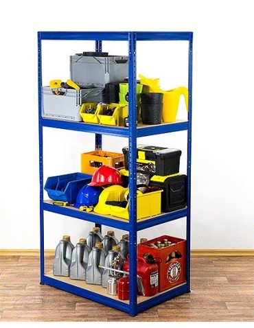 Regały - Regał Helios 180x100x60 cm 4 półki/400kg Czarno-Niebieski - product 9