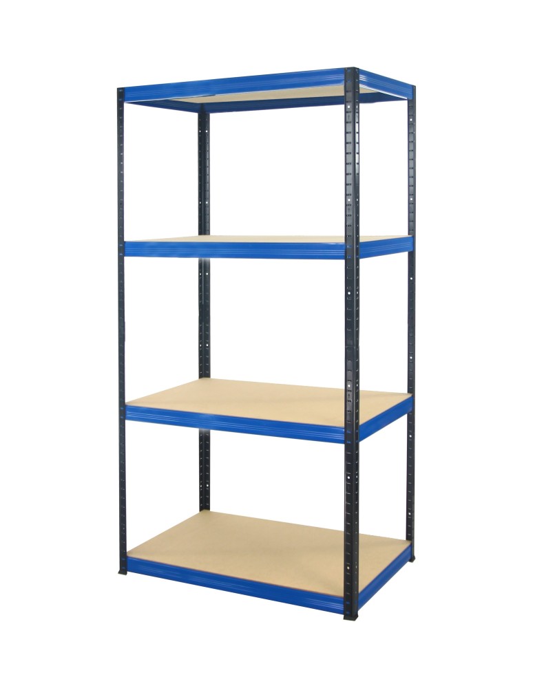Regały - Regał Helios 180x100x60 cm 4 półki/400kg Czarno-Niebieski - product b2b.wamar.biz 11