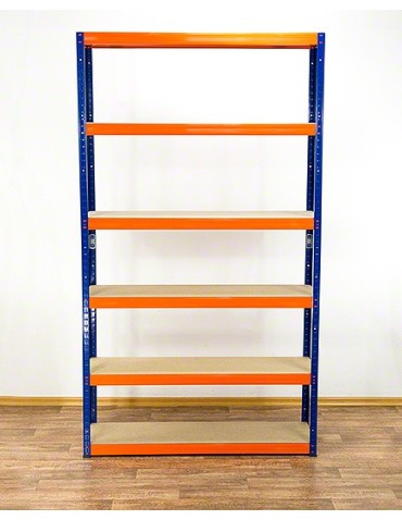 Regały - Regał Helios 196x120x30 cm 6 półek/175kg Biało-Biały - product 5