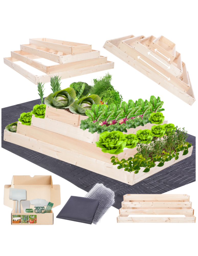 Grządki kaskadowe - Skrzynia na warzywa regulowana skrzynie na warzywniak donice 36x117x120 - product b2b.wamar.biz 1