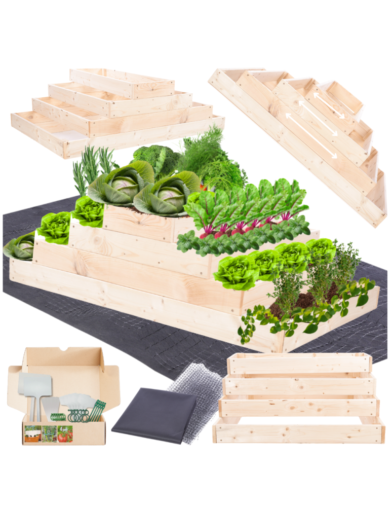 Grządki kaskadowe - Skrzynia na warzywa regulowana skrzynie na warzywniak donica 36x117x80 - product b2b.wamar.biz 1