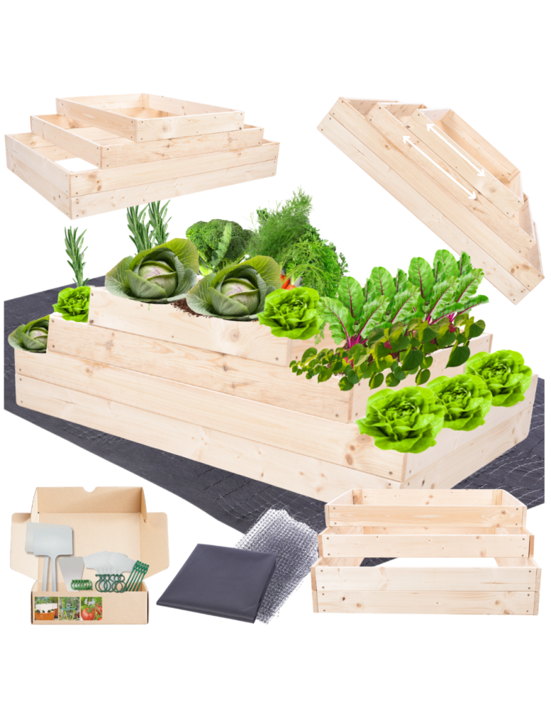 Grządki kaskadowe - Skrzynia na warzywa regulowana skrzynie na warzywniak donica 36x117x90 - product b2b.wamar.biz 1