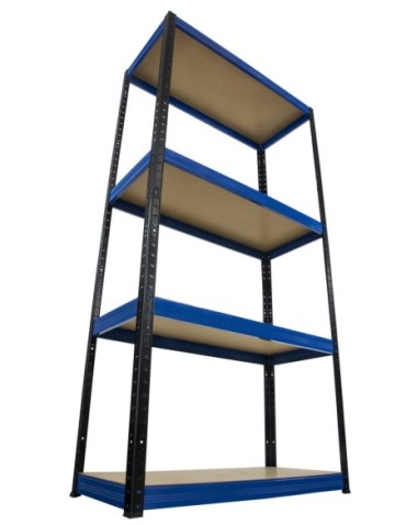 Regały - Regał Helios 180x100x60 cm 4 półki/175kg Czarno-Biały - product 15