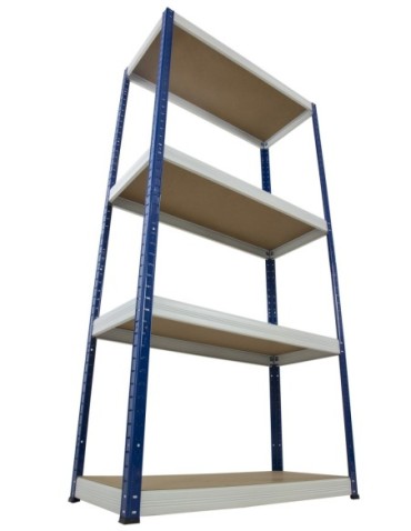 Regały - Regał Helios 180x100x60 cm 4 półki/175kg Czarno-Biały - product 20