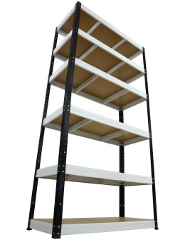 Regał Helios 196x120x50 cm 6 półek/350kg Czarno-Niebieski