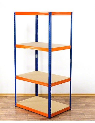 Regały - Regał Helios 180x75x60 cm 4 półki/350kg Biało-Biały - product 5