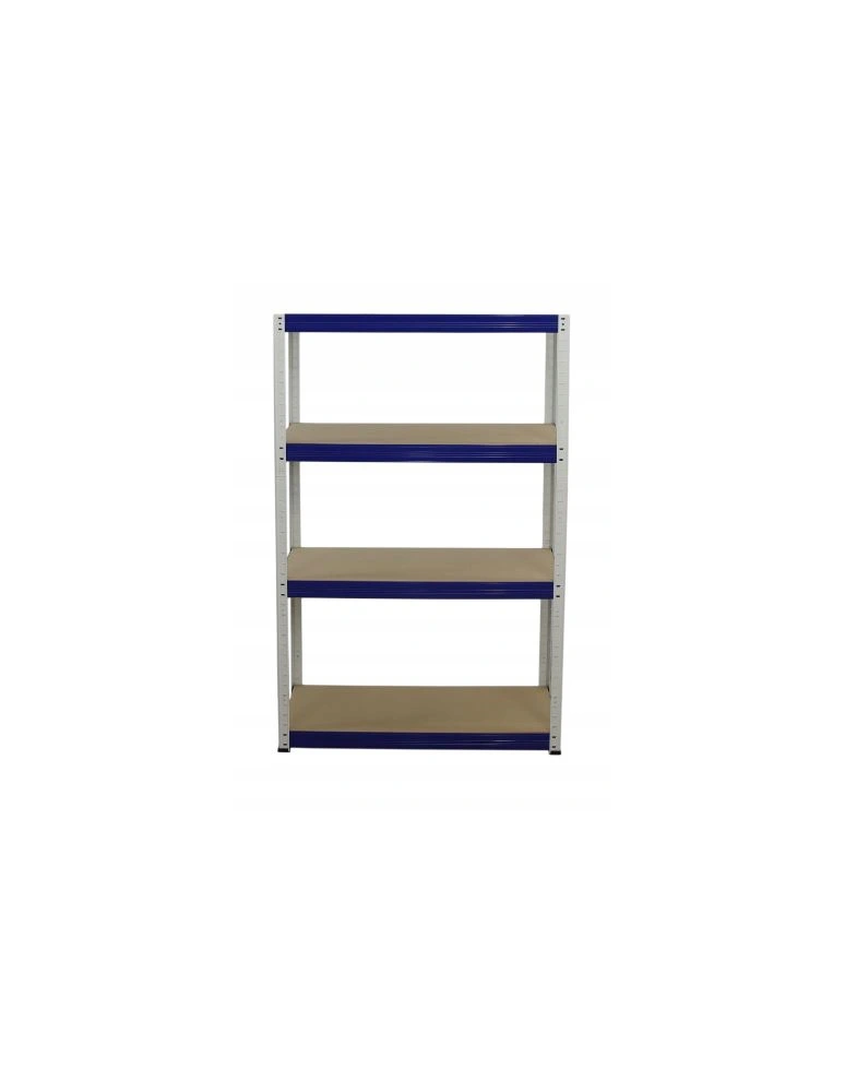 Regały - Regał Helios 180x110x60 cm 4 półki/400kg Biało-Niebieski - product b2b.wamar.biz 1