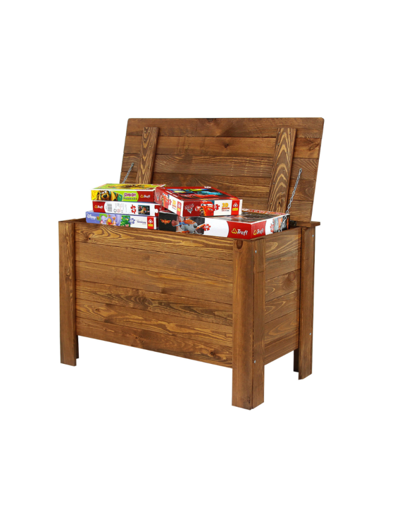 Regały - Skrzynia sosnowa z wiekiem kufer B13L 52x80x40 Brązowa - product b2b.wamar.biz 1