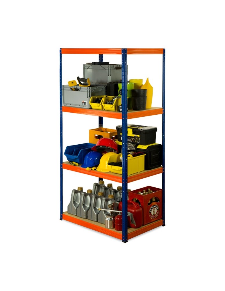 Regały - Regał Helios 180x120x45 cm 4 półki/350kg Biało-Biały - product b2b.wamar.biz 3