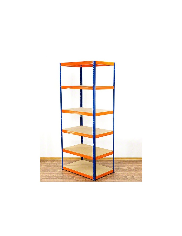 Regały - Regał Helios 213x100x50 cm 6 półek/350kg Czarno-Niebieski - produkt b2b.wamar.biz 3