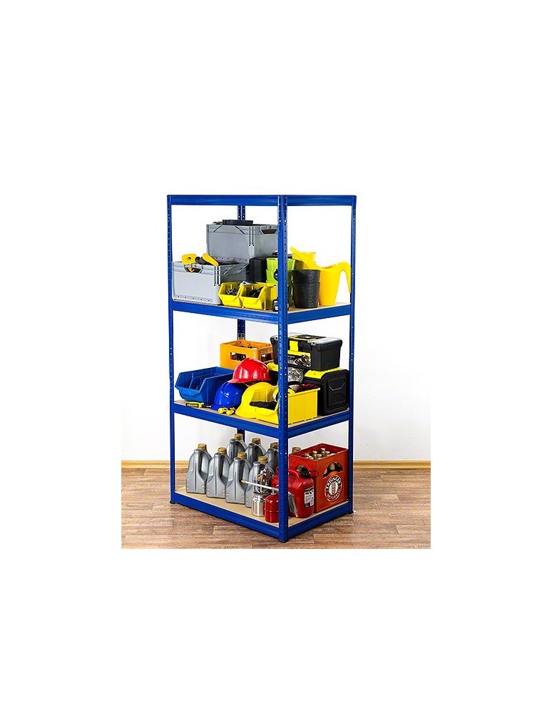 Magazynowe regały metalowe - Regał Helios 180x75x50 cm 4 półki/350kg Biało-Pomarańczowy - product b2b.wamar.biz 1