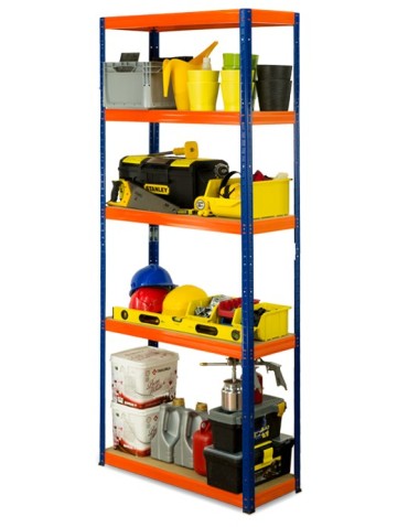 Regały - Regał Helios 213x120x30 cm 5 półek/275kg Biało-Biały - produkt 3