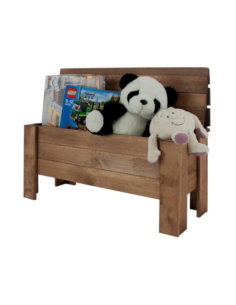 Stoły i ławki - Ławka drewniana ze skrzynią B12L 54x71x29 Brązowa - product b2b.wamar.biz 1