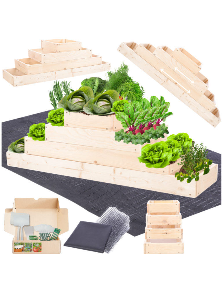 Grządki kaskadowe - Skrzynia na warzywa regulowana skrzynie na warzywniak donica 36x117x30 - product b2b.wamar.biz 1