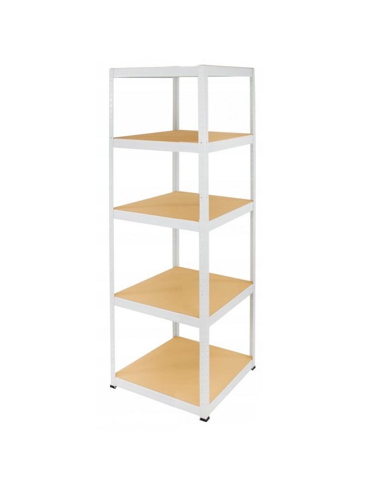 Regały - Regał Helios 213x45x45 cm 5 półek/175kg Biało-Biały - product b2b.wamar.biz 1