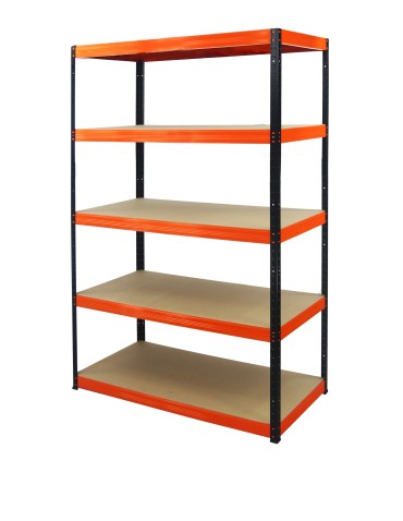 Regały - Regał Helios 213x120x50 cm 5 półek/350kg Czarno-Niebieski - product 10