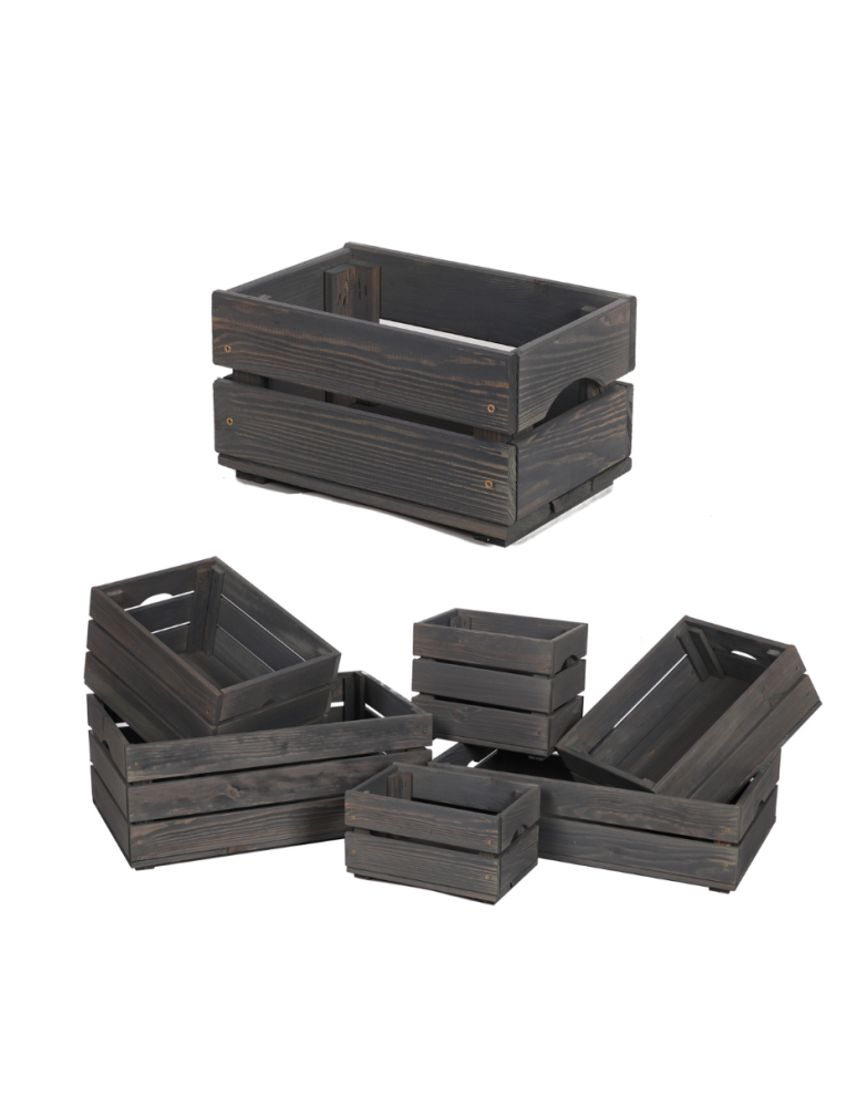 Skrzynie i skrzynki drewniane - Drewniana Skrzyneczka 16,5x30x20 cm  SD - Szara - product b2b.wamar.biz 1