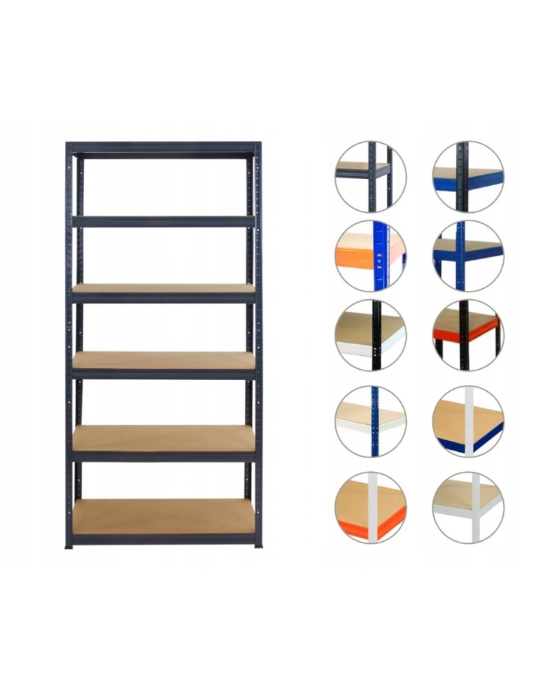 Helios Premium - Regał metalowy regał magazynowy garażowy HELIOS premium 196x075x35 6x275kg - product b2b.wamar.biz 1