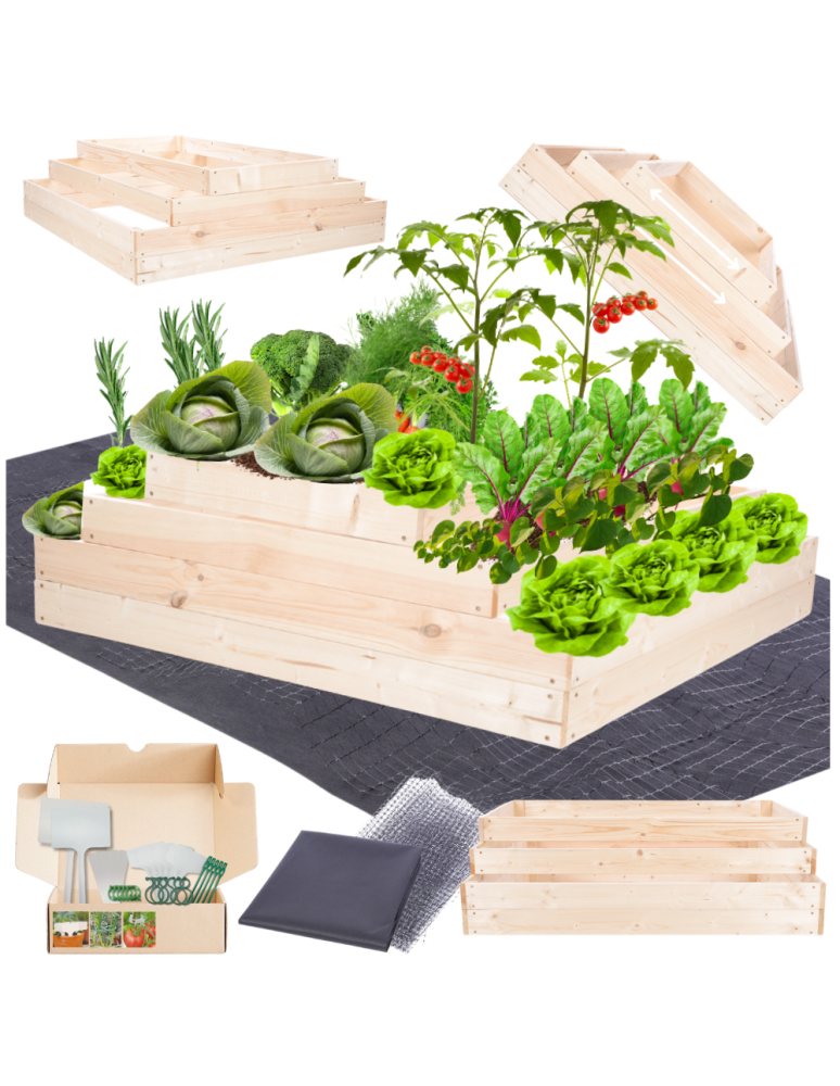 Grządki kaskadowe - Skrzynia na warzywa regulowana skrzynie na warzywniak donica 36x117x100 - product b2b.wamar.biz 1